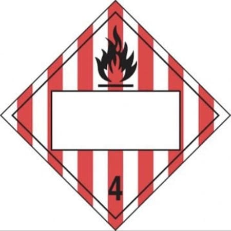 Accuform BLANK DOT PLACARD HAZARD CLASS 4 MPL4DG4AFV50 MPL4DG4AFV50